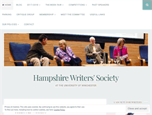 Tablet Screenshot of hampshirewriterssociety.co.uk